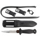 Sub 11D knife - Inox - Black Color KV-ASUB11D-N - AZZI SUB (ONLY SOLD IN LEBANON)
